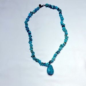 Genuine turquoise 16 inch necklace